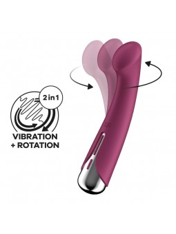 Spinning G Spot 1 Vibrador y Rotador Rojo