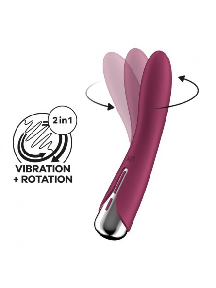 Spinning Vibe 1 Vibrador y Rotador Rojo