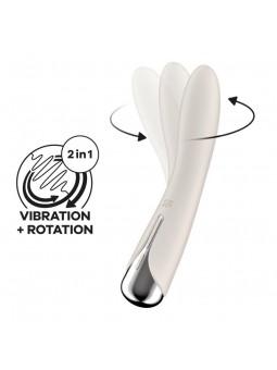 Spinning Vibe 1 Vibrador y Rotador Beige