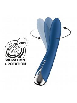 Spinning Vibe 1 Vibrador y Rotador Azul