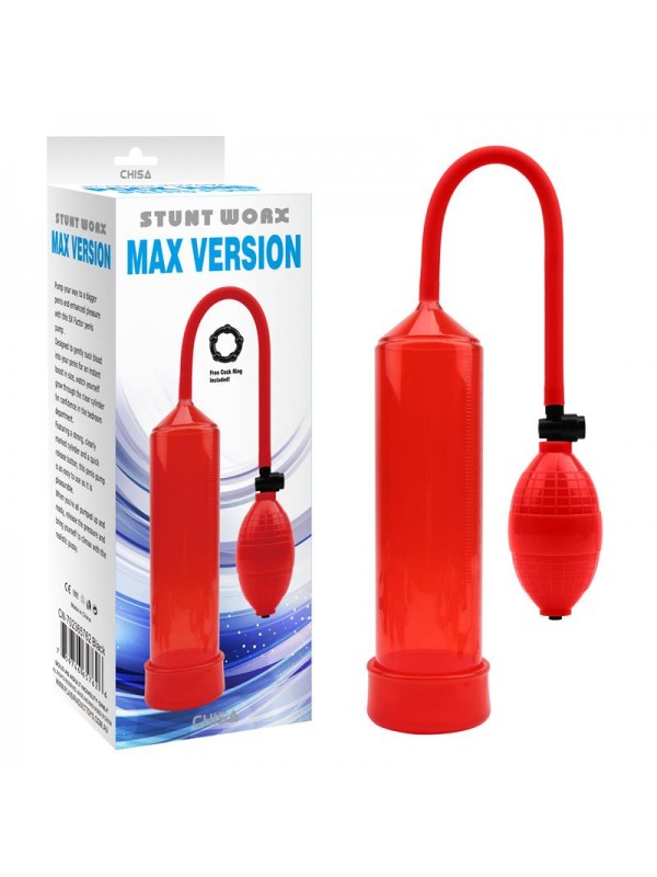 Bomba de Succion para el Pene MAX Version Rojo