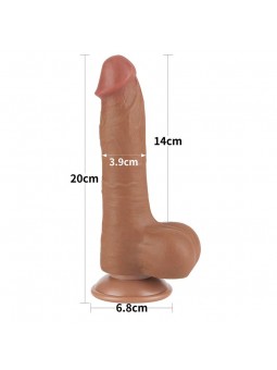 Dildo Sliding Skin 8 Marron