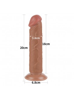 Dildo Sliding Skin 8 Marron