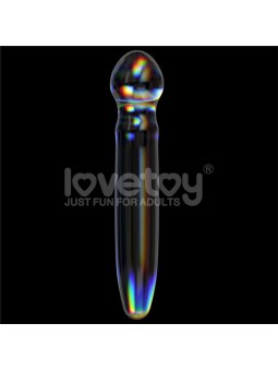 Dildo de Cristal que Brilla en la Oscuridad Twilight Gleam Prism Glass