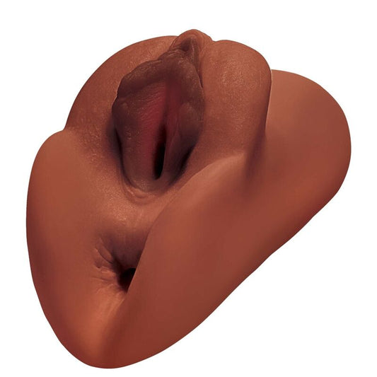 PDX PLUS - PERFECT PUSSY DOUBLE STROKER MASTURBADOR VAGINA Y ANO MARRÓN