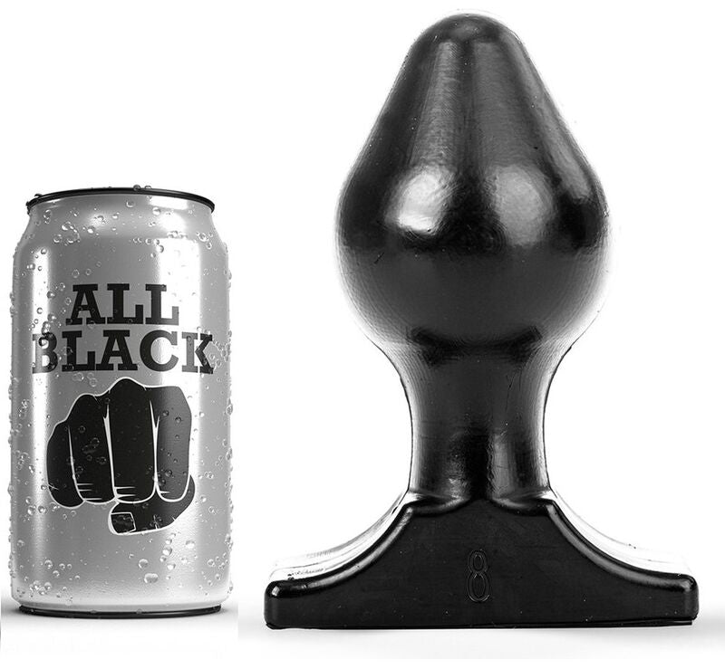 ALL BLACK - ANAL PLUG 16X8 CM