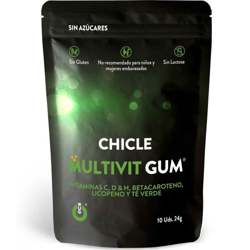 WUG GUM - MULTIVIT GUM VITAMIN C, H, D, BETACAROTENE, LYCOPENE AND GREEN TEA 10 UNITS