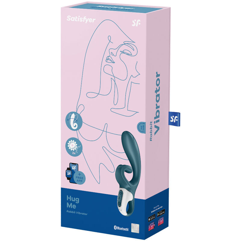 SATISFYER - HUG ME VIBRADOR RABBIT APP ROSA