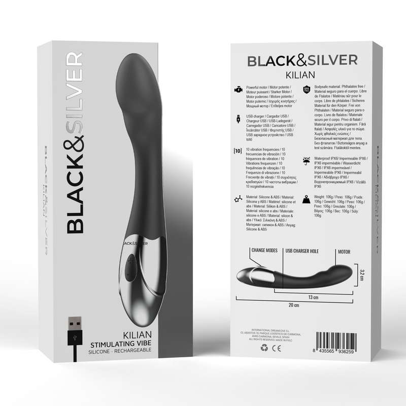 BLACK&SILVER - KILIAN VIBRADOR PUNTO G