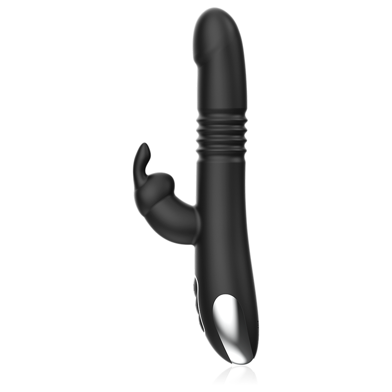 BLACK&SILVER - KENJI VIBRADOR RABBIT UP & DOWN COMPATIBLE CON WATCHME