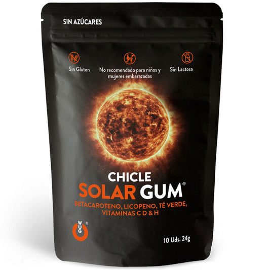 WUG GUM - SOLAR CHICLE BRONCEADO 10 UNIDADES