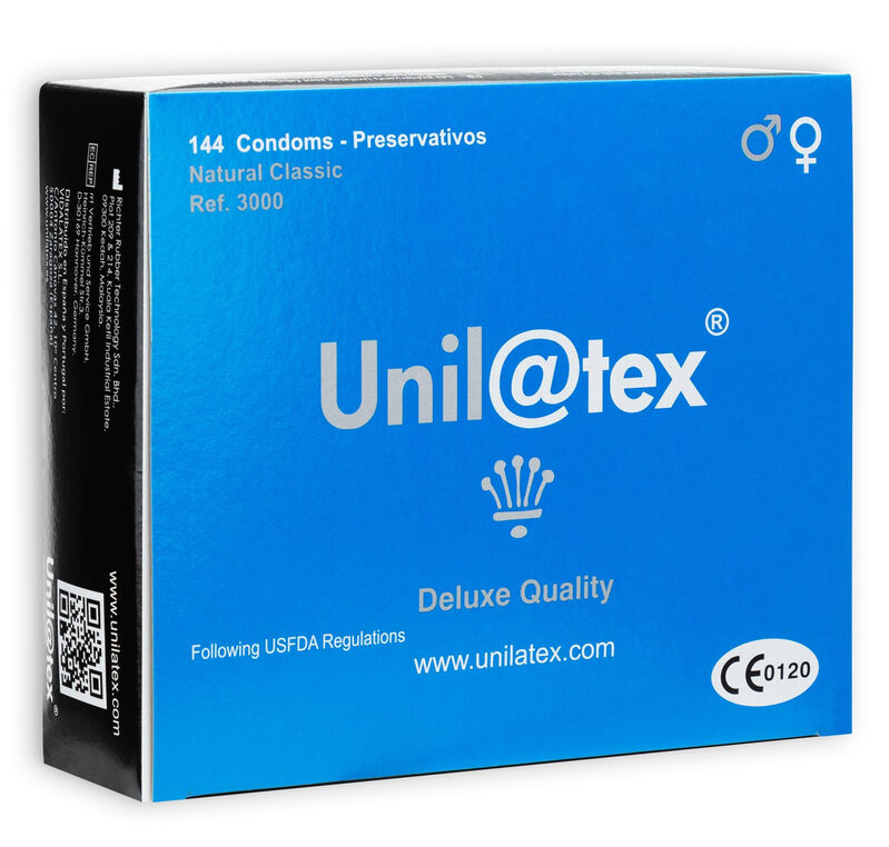 UNILATEX - NATURAL CONDOMS 144 UNITS