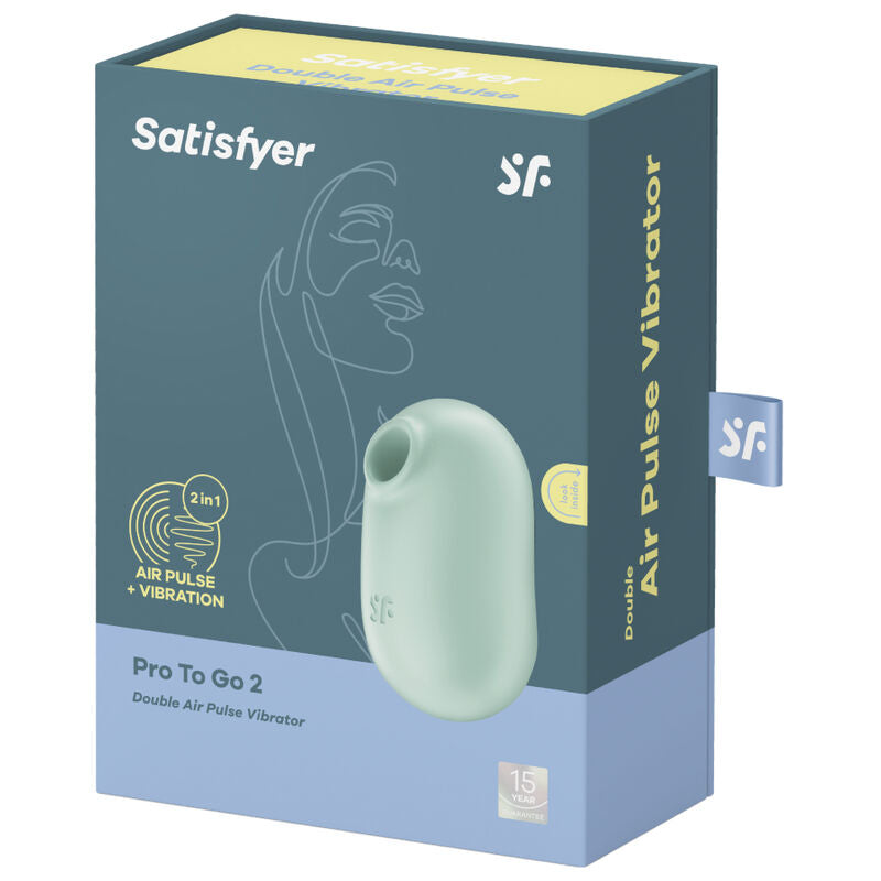 SATISFYER - PRO TO GO 2 ESTIMULADOR Y VIBRADOR DOBLE VIOLETA