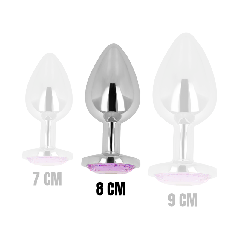 OHMAMA - PLUG ANAL CON CRISTAL VIOLETA 8 CM