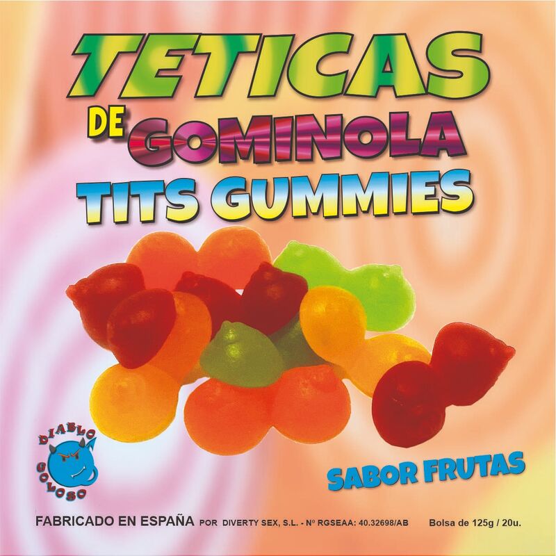 DIABLO GOLOSO - TETICAS DE GOMINOLA SURTIDAS BRILLO