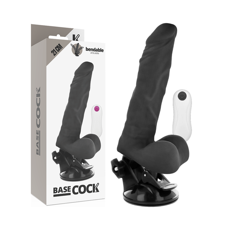 BASECOCK - NATURAL REMOTE CONTROL ARTICULABLE VIBRATOR 21 CM -OR- 5 CM