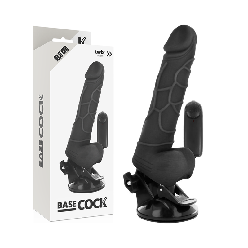 BASECOCK - VIBRADOR REALISTICO CONTROL REMOTO NATURAL 18.5 CM -O- 4CM