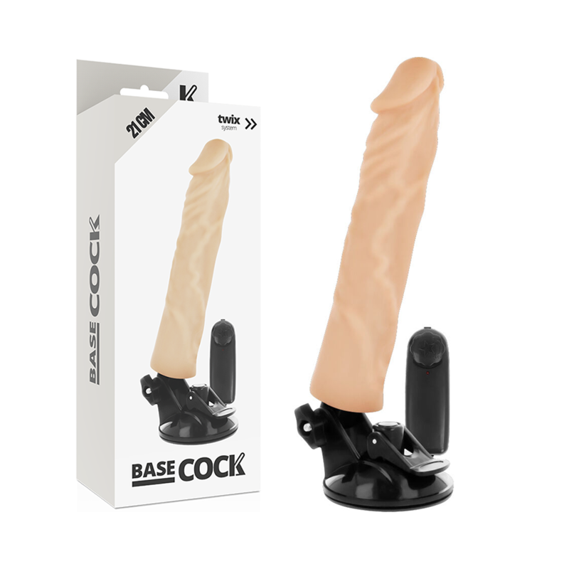 BASECOCK - REALISTIC VIBRATOR NATURAL REMOTE CONTROL 21 CM -O- 4 CM