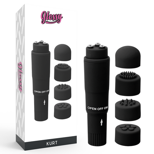 GLOSSY - POCKET KURT MASSAGER BLACK