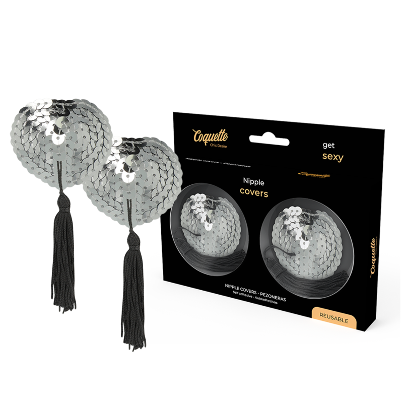 COQUETTE CHIC DESIRE - SILVER NIPPLE COVERS