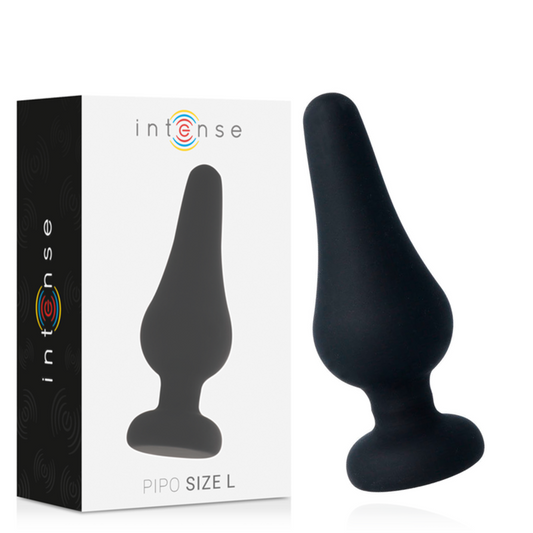 INTENSE - ANAL PLUG PIPO L SILICONE NEGRO 13 CM