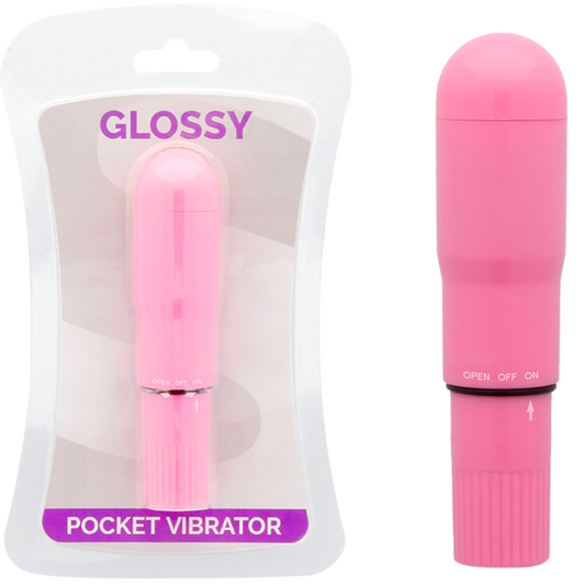 GLOSSY - HOT PINK VIBRATING POCKET