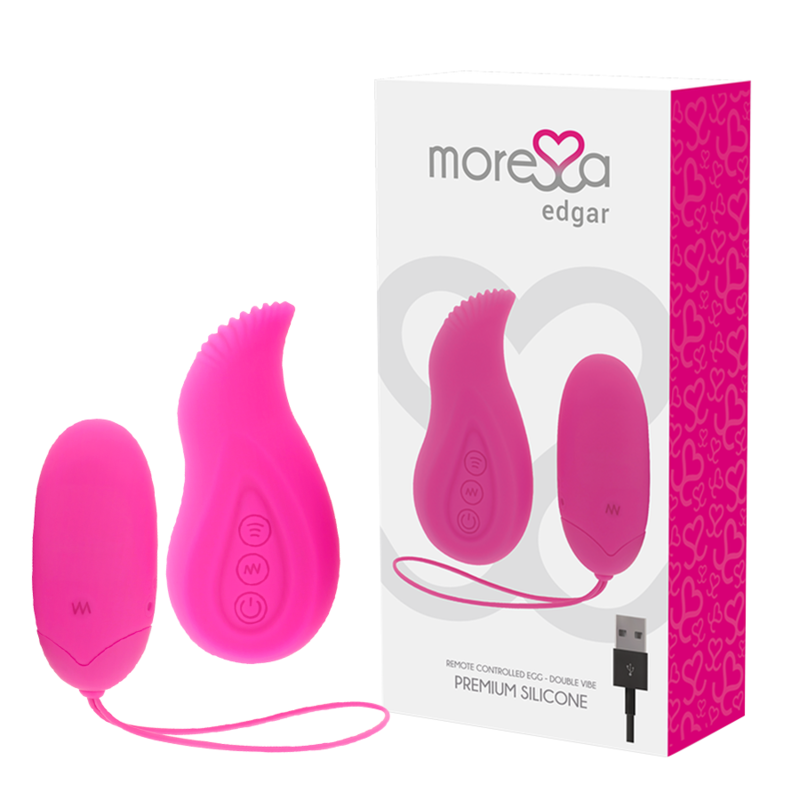 MORESSA - EDGAR SET DUO REMOTE EGG AND CONTROLLER WITH BUILT-IN VIBRATION PREMIUM SILICONE REMOTE CONTROL