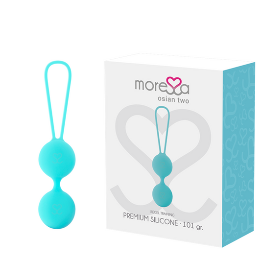 MORESSA - OSIAN TWO PELVIC FLOOR TRAINING 101gr PREMIUM SILICONE TURQUOISE