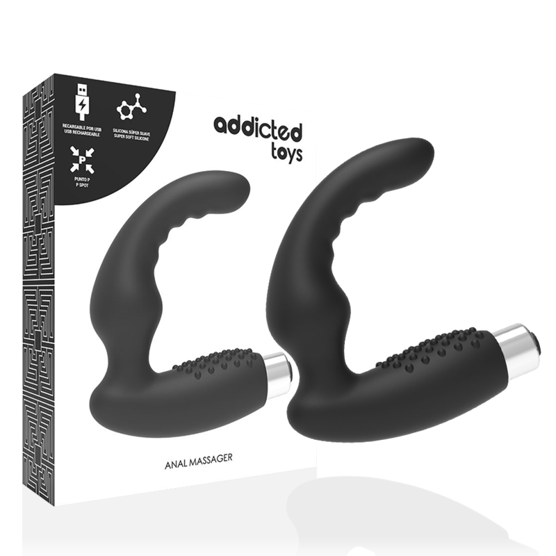 ADDICTED TOYS - VIBRADOR PROSTTICO RECARGABLE MODEL 2 - NEGRO