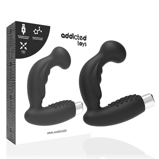 ADDICTED TOYS - RECHARGEABLE PROSTATE VIBRATOR MODEL 3 - BLACK