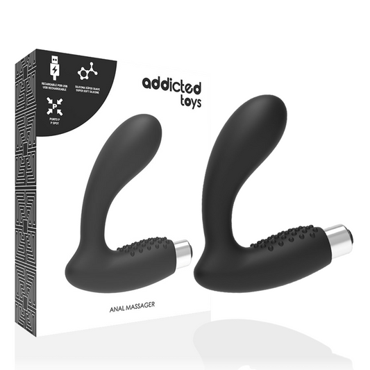 ADDICTED TOYS - RECHARGEABLE PROSTATE VIBRATOR MODEL 5 - BLACK