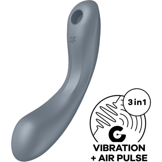 SATISFYER - CURVE TRINITY 1 AIR PULSE VIBRATION ROJO