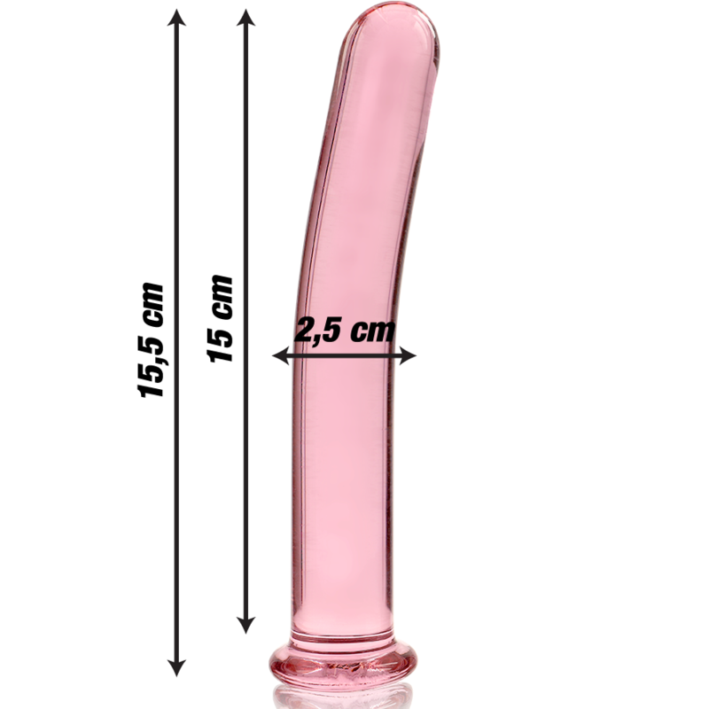 NEBULA SERIES BY IBIZA - MODELO 9 DILDO CRISTAL BOROSILICATO TRANSPARENTE 15.5 CM -O- 2.5 CM