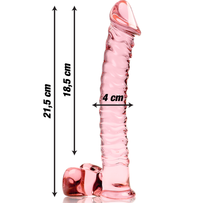 NEBULA SERIES BY IBIZA - MODELO 23 DILDO CRISTAL BOROSILICATO TRANSPARENTE 21.5 CM -O- 4 CM