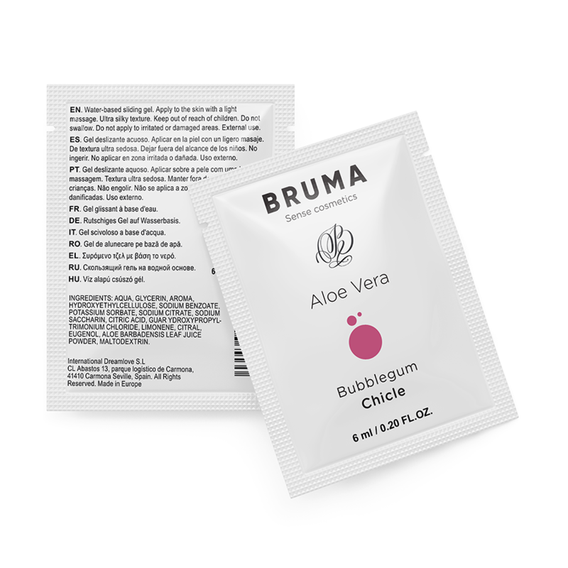 BRUMA - GEL DESLIZANTE CON ALOE VERA SABOR A CHICLE 6 ML