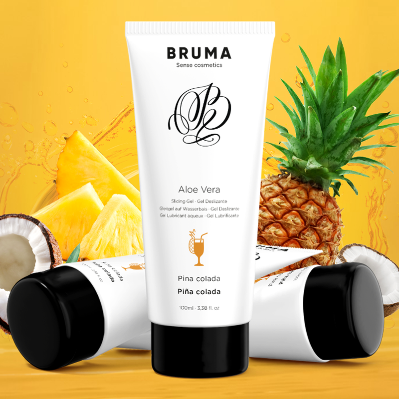 BRUMA - GEL DESLIZANTE CON ALOE VERA SABOR A PIÑA COLADA 100 ML