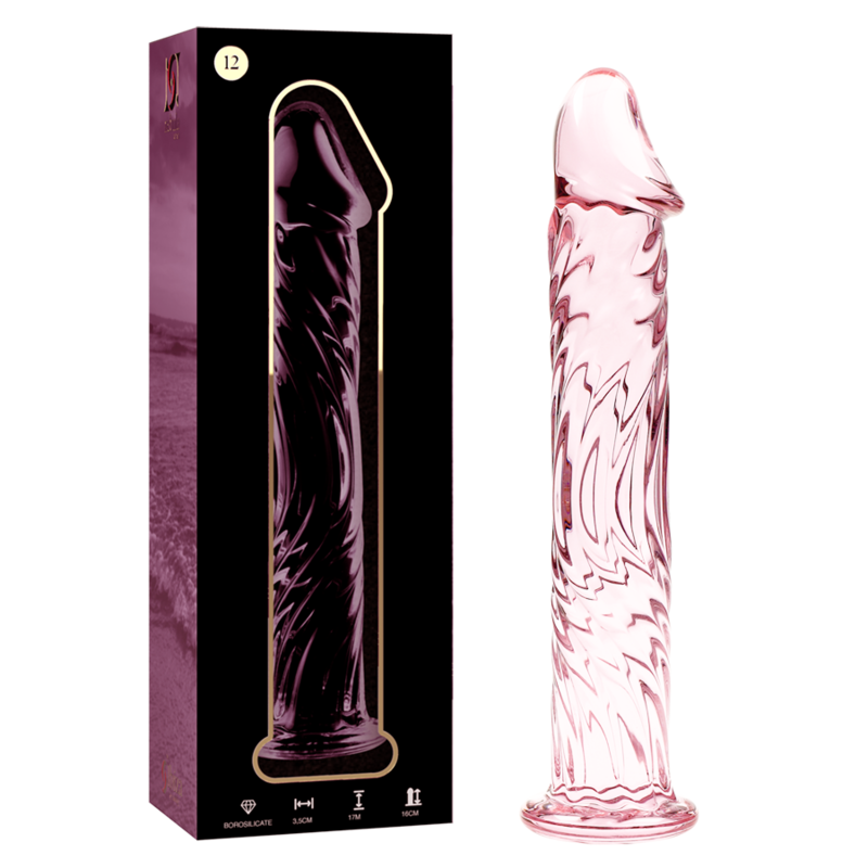 NEBULA SERIES BY IBIZA - MODELO 12 DILDO CRISTAL BOROSILICATO TRANSPARENTE 17 CM -O- 3.5 CM