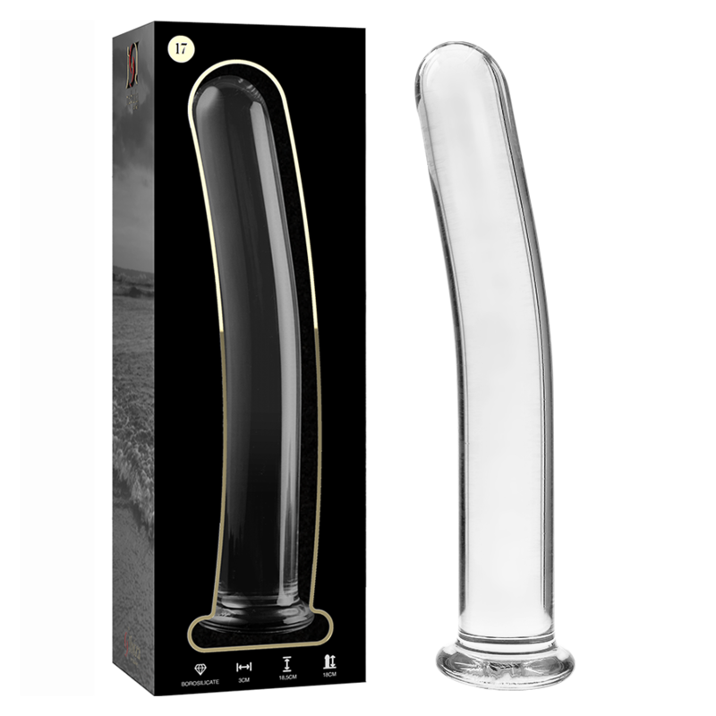 NEBULA SERIES BY IBIZA - MODELO 17 DILDO CRISTAL BOROSILICATO TRANSPARENTE 18.5 CM -O- 3 CM