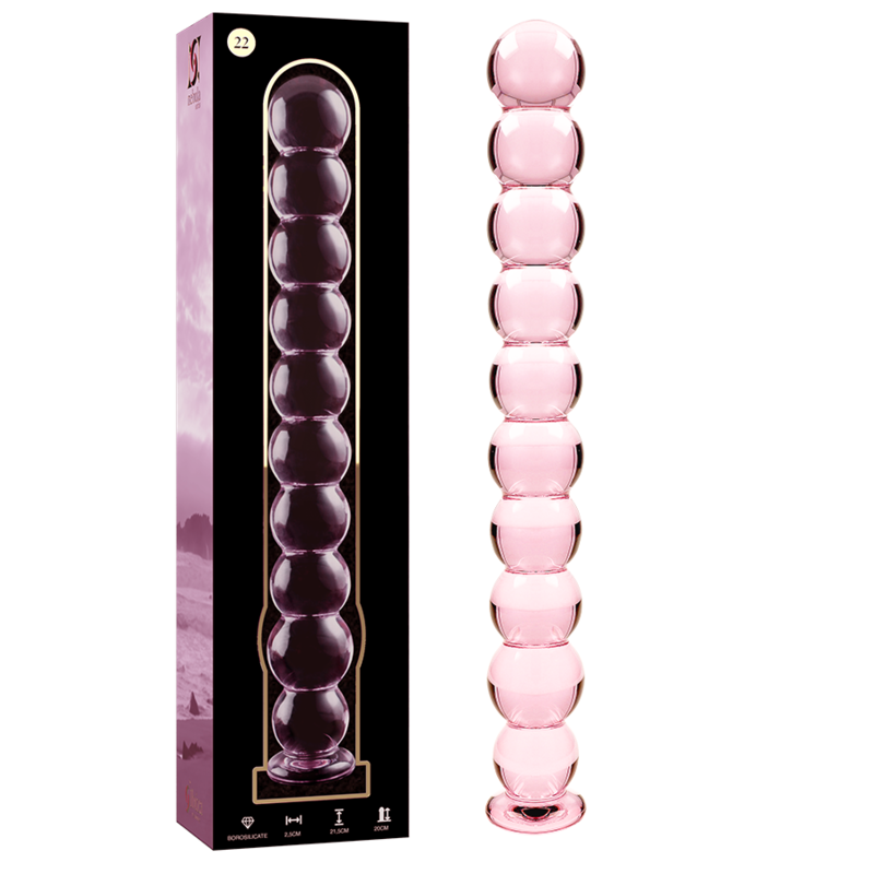 NEBULA SERIES BY IBIZA - MODELO 22 DILDO CRISTAL BOROSILICATO TRANSPARENTE 21.5 CM -O- 2.5 CM