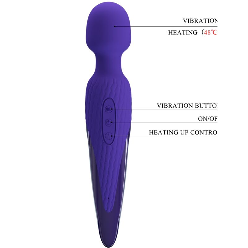 PRETTY LOVE - ANTONY YOUTH VIBRADOR WAND EFECTO CALOR VIOLETA