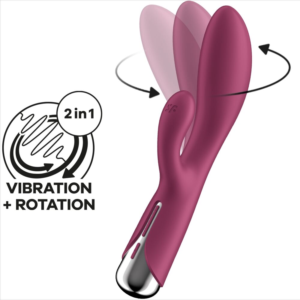 SATISFYER - SPINNING RABBIT 1 ESTIMULACION CLITORIS Y PUNTO G ROJO