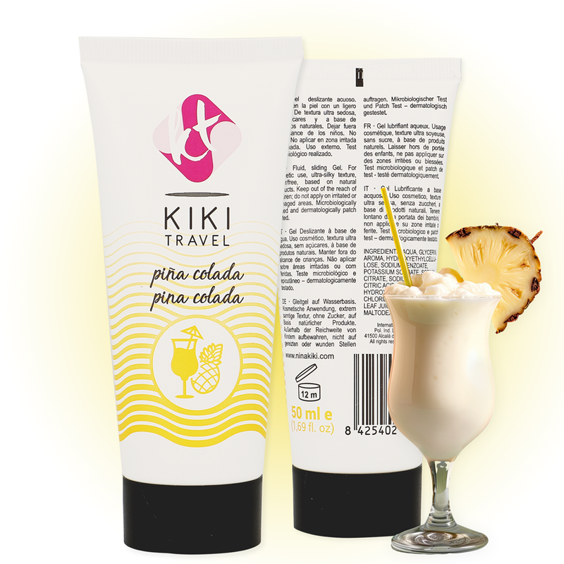 KIKÍ TRAVEL - PINEAPPLE FLAVOR LUBRICANT 50 ML