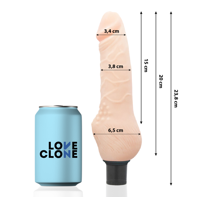 LOVECLONE - DAVEN SELF LUBRICATION REALISTIC 23.8 CM -O- 3.8 CM