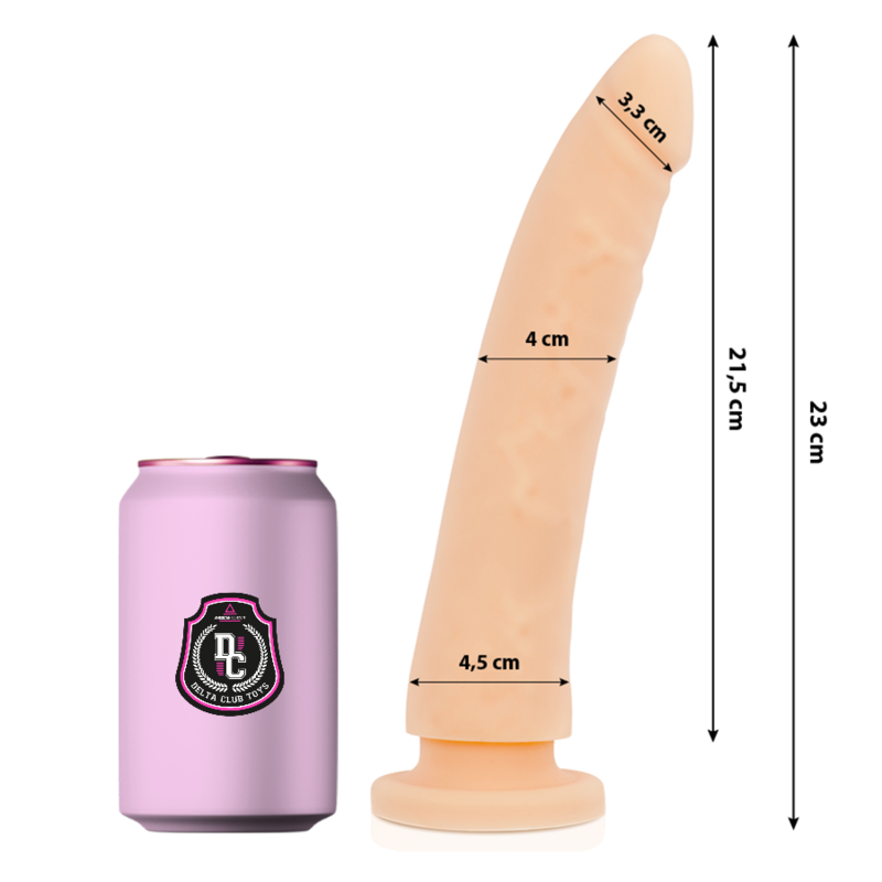 DELTA CLUB - TOYS DILDO NATURAL MEDICAL SILICONE 23 CM -O- 4.5 CM