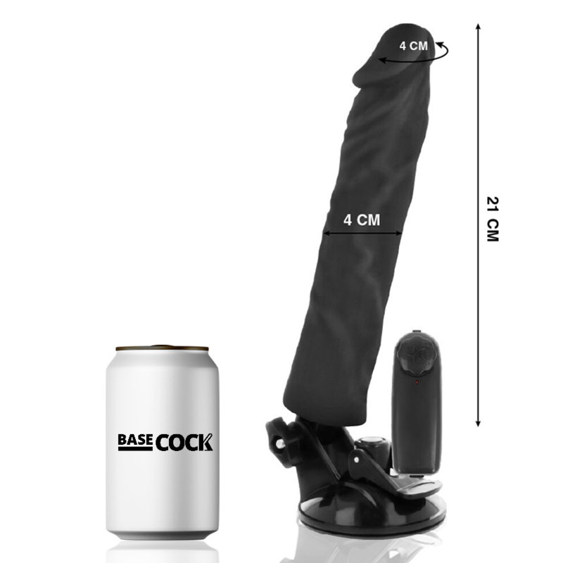 BASECOCK - REALISTIC VIBRATOR NATURAL REMOTE CONTROL 21 CM -O- 4 CM