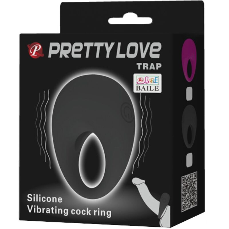 PRETTY LOVE - BLACK TRAP VIBRATING RING