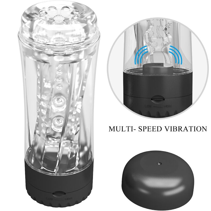PRETTY LOVE - TAMARA MASTURBADOR MASCULINO VIBRADOR MULTIVELOCIDAD NEGRO