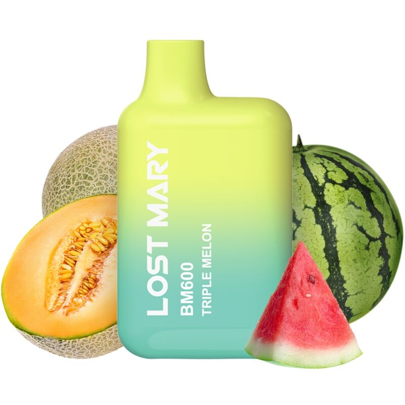 LOST MARY - BM600 VAPER NICOTINA 2% DESECHABLE SABOR TRIPLE MELÓN
