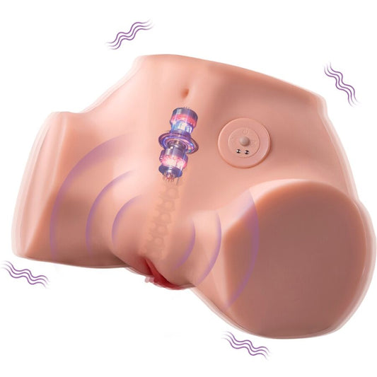XISE - FENNIE SHAKING MASTURBADOR VAGINA Y ANO REALÍSTICO MULTIPOSICIÓN CON VIBRACIÓN