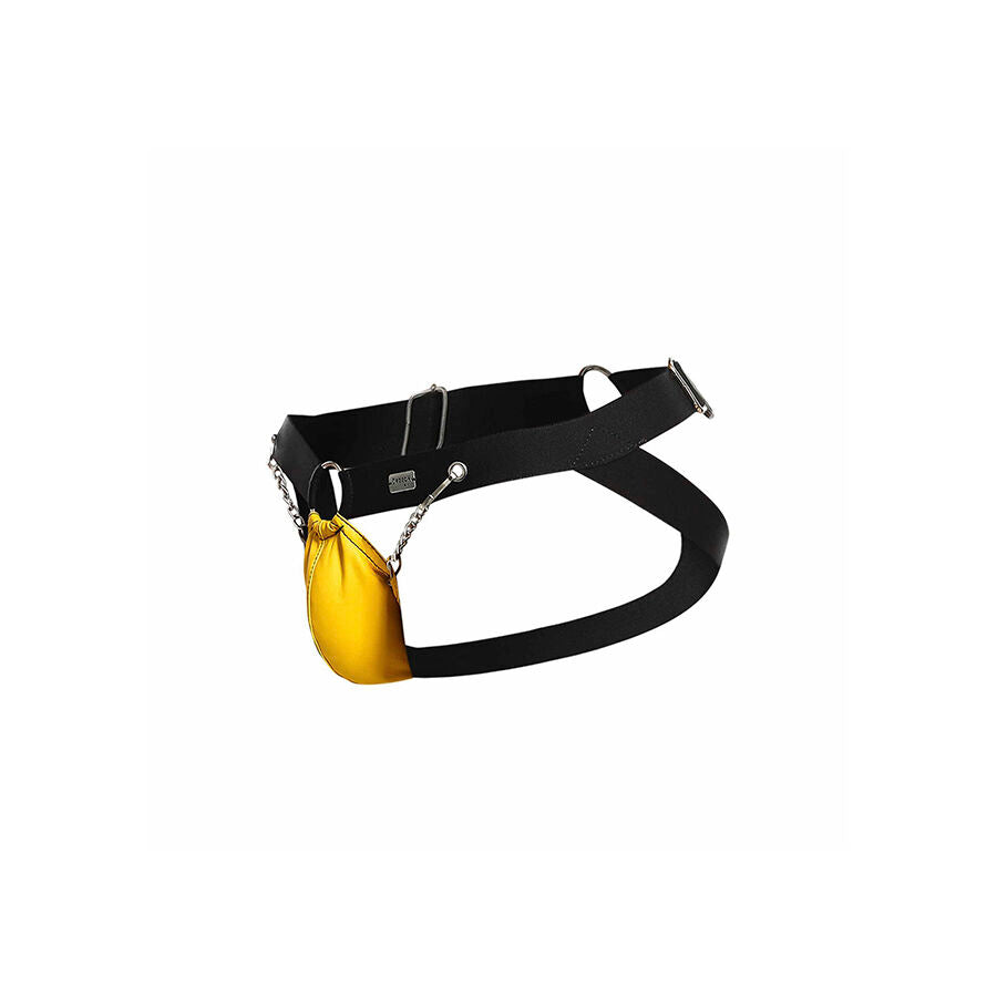 MOB - DNGEON JOCKSTRAP AMARILLO CON CADENAS TALLA ÚNICA